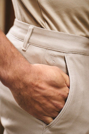 Textured Trousers in Stone