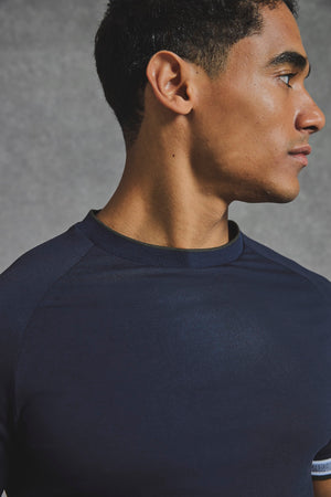 Tipped T-Shirt in Navy