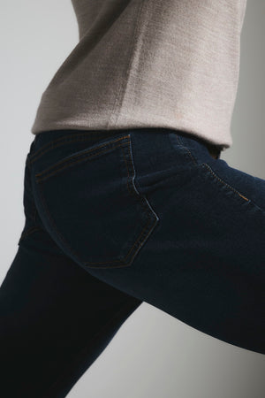 Muscle Fit Stretch Jeans in Dark Blue