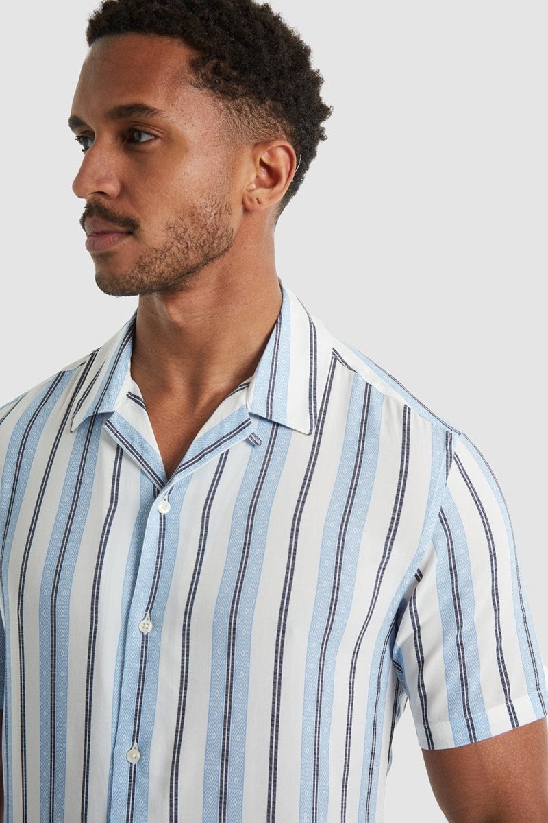 Aztec Stripe Print Shirt - TAILORED ATHLETE - ROW