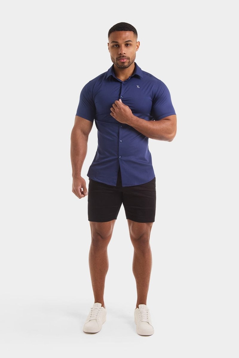 Muscle Fit Chino Shorts in Black - TAILORED ATHLETE - ROW