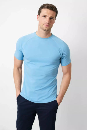 Muscle Fit T-Shirt in Soft Blue