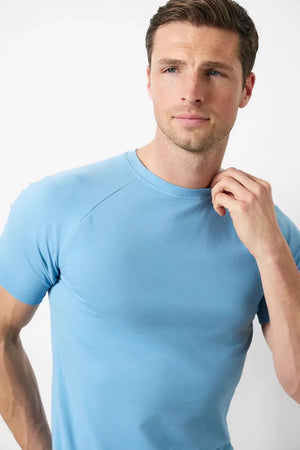 Muscle Fit T-Shirt in Soft Blue