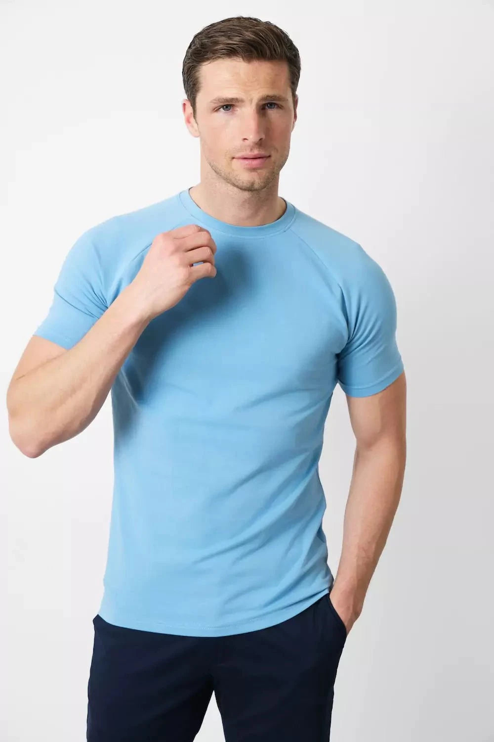 Muscle Fit T-Shirt in Soft Blue