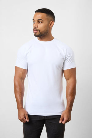 7 Pack Muscle Fit Crew Neck T-Shirt in White - TAILORED ATHLETE - ROW