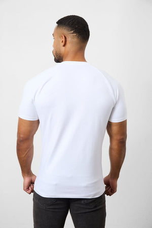 3 Pack Muscle Fit Crew Neck T-Shirt in White - TAILORED ATHLETE - ROW