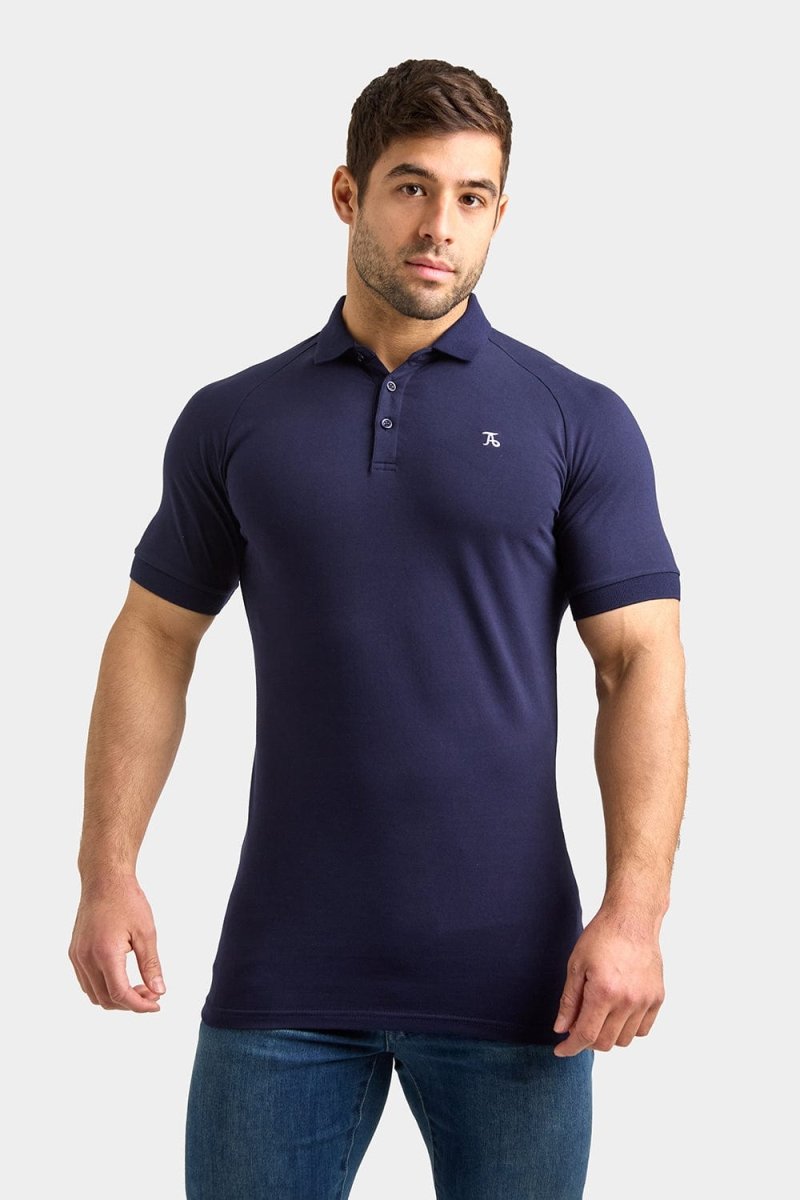 Muscle Fit Polo Shirt in True Navy - TAILORED ATHLETE - ROW