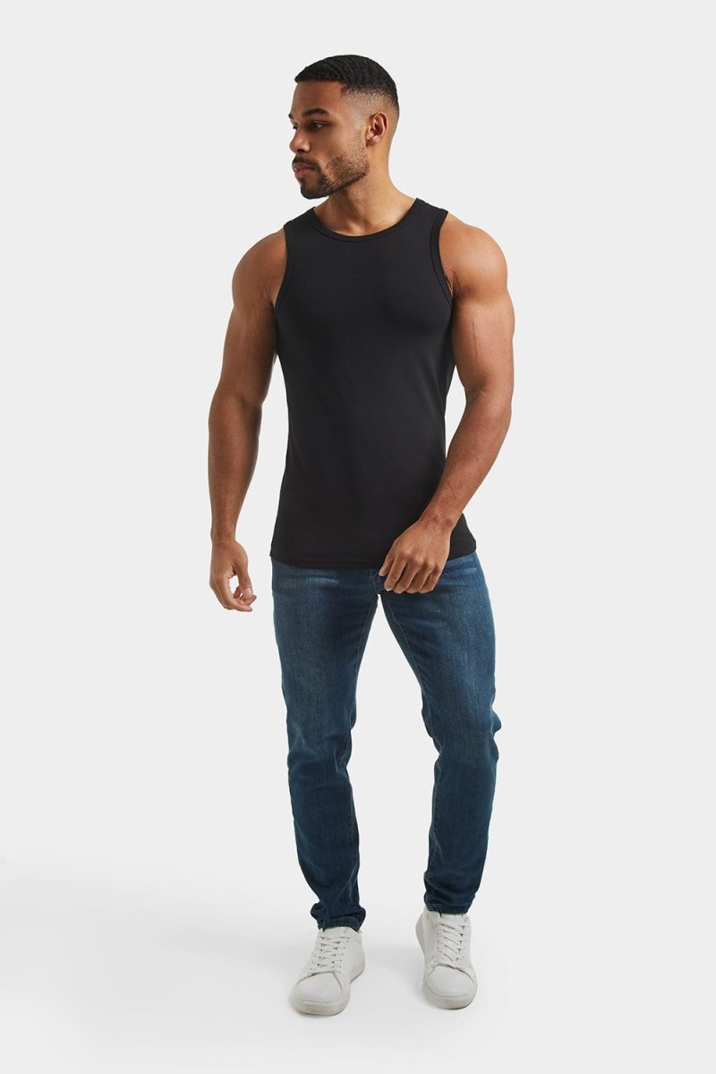 Muscle Fit Vest in Black - TAILORED ATHLETE - ROW