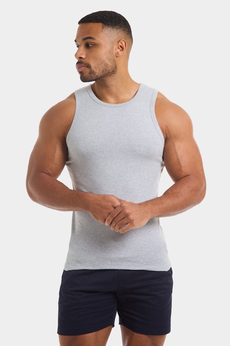 Muscle Fit Vest in Grey Marl - TAILORED ATHLETE - ROW