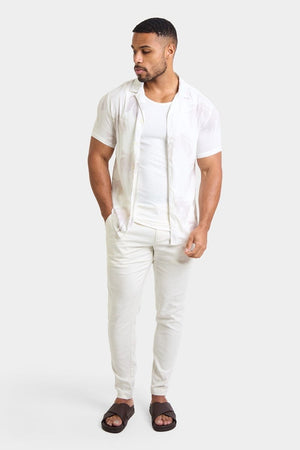 Printed Shirt in Stone Faded Palm - TAILORED ATHLETE - ROW