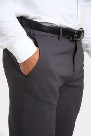 True Muscle Fit Tech Suit Trousers in Slate Grey - TAILORED ATHLETE - ROW