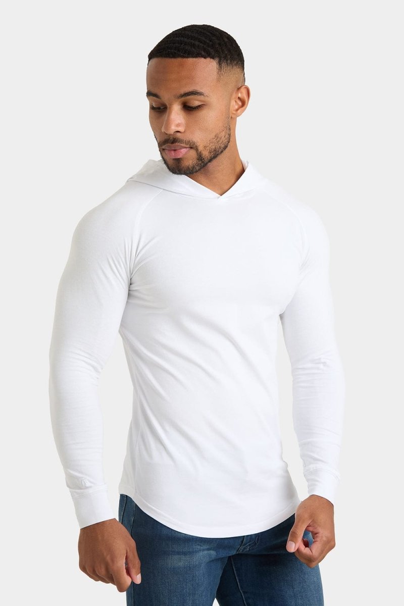 Hooded Top in White - TAILORED ATHLETE - ROW