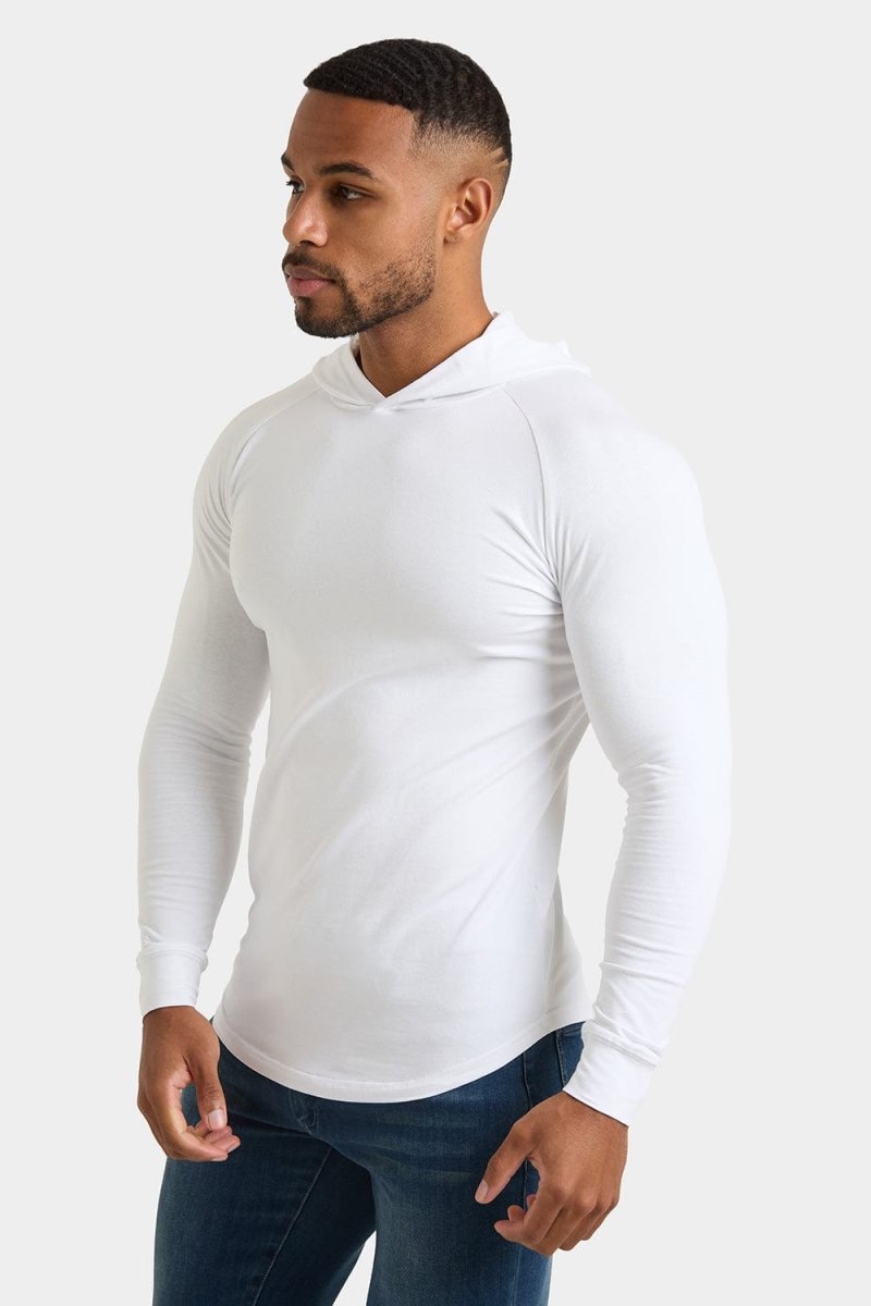 Hooded Top in White - TAILORED ATHLETE - ROW