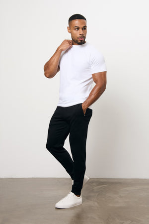 Interlock Sweat Jogger in Black