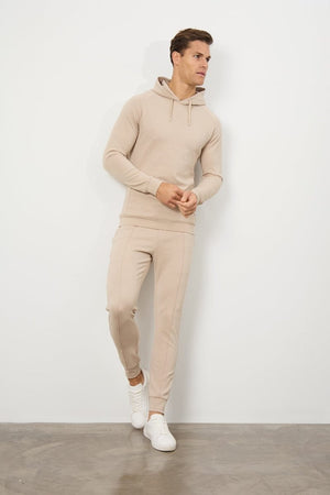 Interlock Hoodie Sweat in Stone - TAILORED ATHLETE - ROW