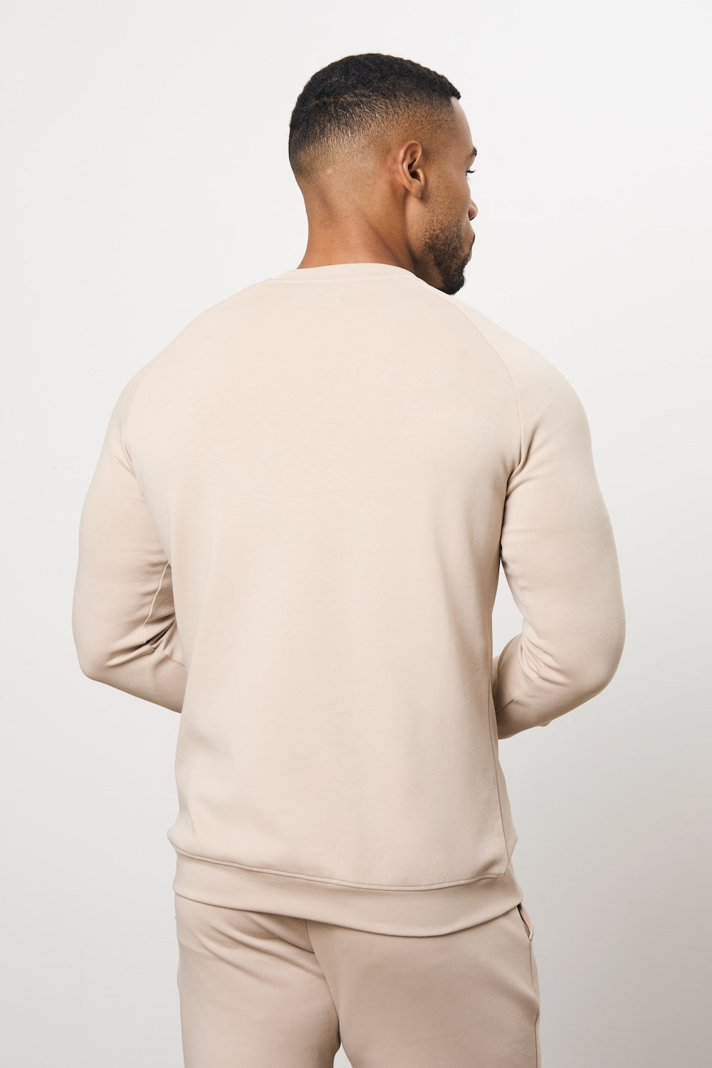 Interlock Crew Neck Sweat in Stone