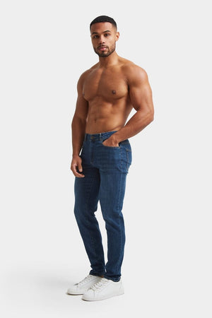 Muscle Fit Jeans in Dark Blue - TAILORED ATHLETE - ROW