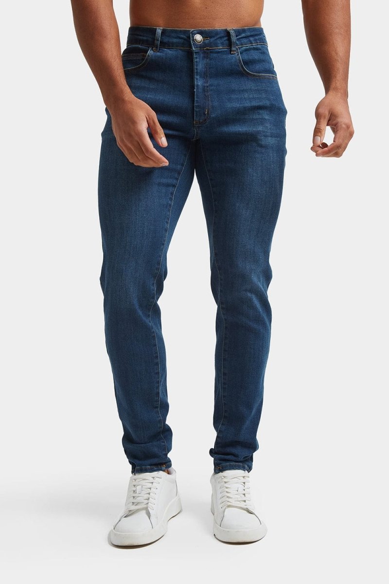 Muscle Fit Jeans in Dark Blue - TAILORED ATHLETE - ROW