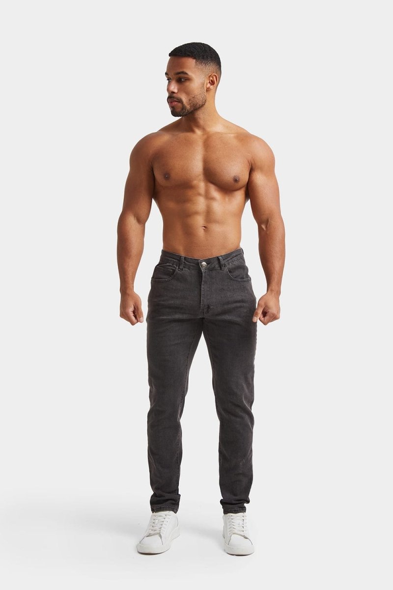Muscle Fit Jeans in Dark Grey - TAILORED ATHLETE - ROW