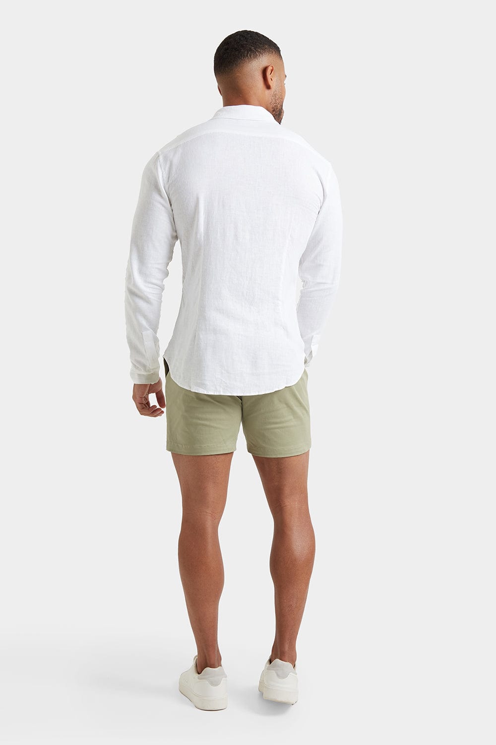 Linen Blend Shirt in White - TAILORED ATHLETE - ROW