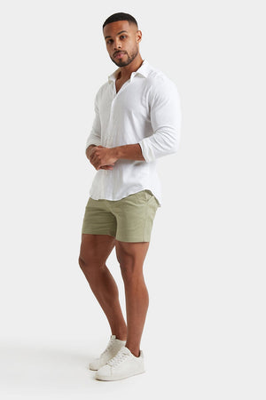 Linen Blend Shirt in White - TAILORED ATHLETE - ROW