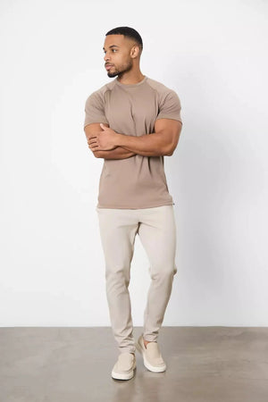 Mercerised Cotton T-Shirt in Mocha