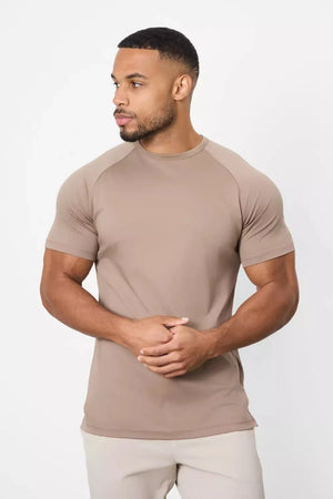 Mercerised Cotton T-Shirt in Mocha