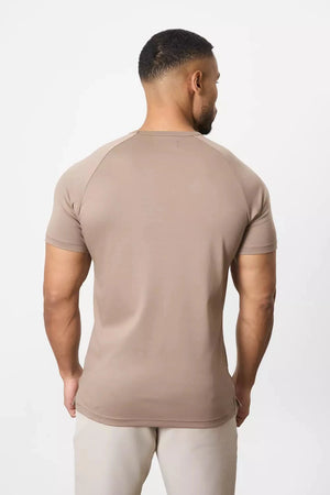Mercerised Cotton T-Shirt in Mocha