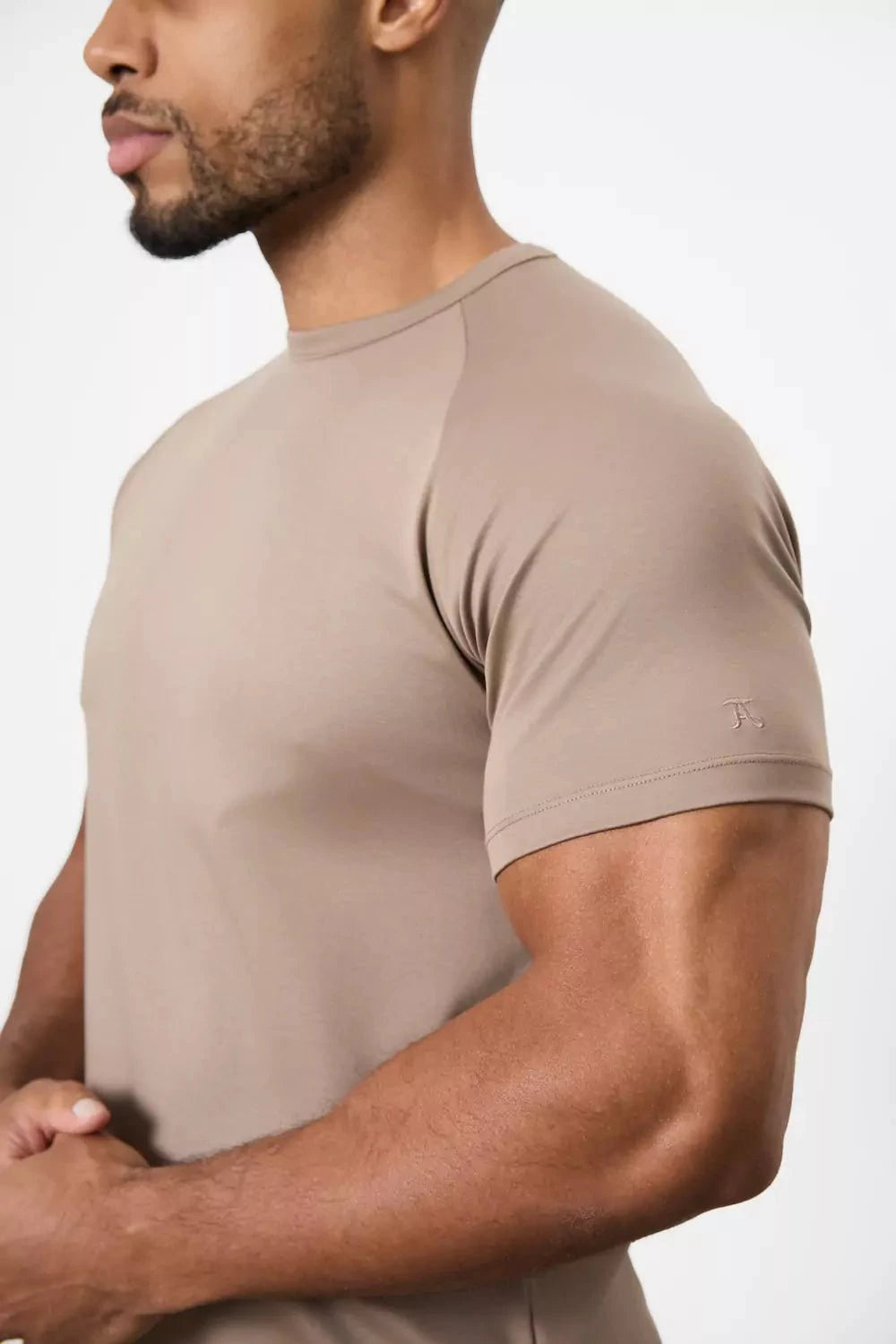 Mercerised Cotton T-Shirt in Mocha
