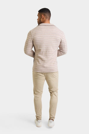 Mini Check Shacket in Stone - TAILORED ATHLETE - ROW