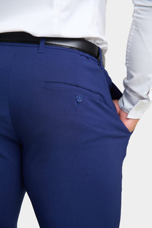 True Muscle Fit Tech Suit Trousers in Ink Blue - TAILORED ATHLETE - ROW