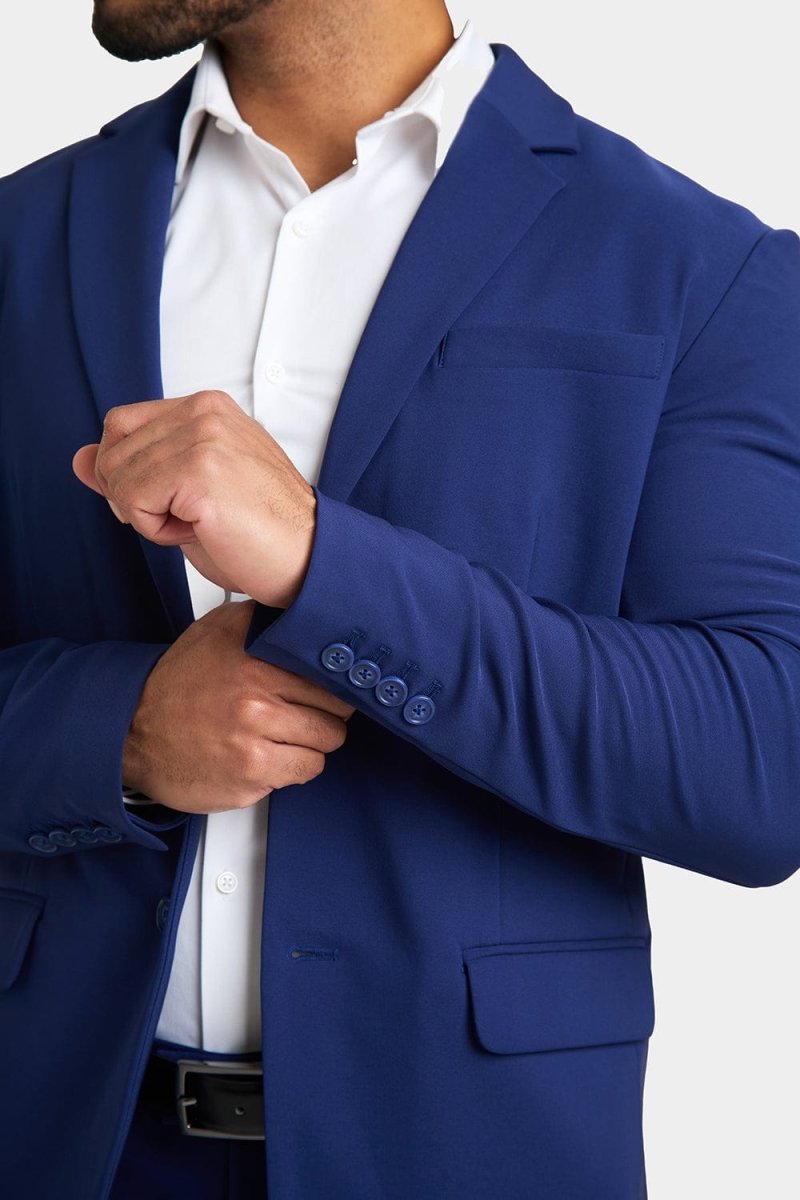 True Muscle Fit Tech Suit Jacket in Ink Blue - TAILORED ATHLETE - ROW