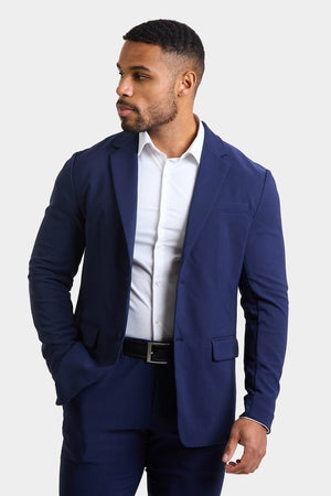 True Muscle Fit Tech Suit Jacket in Navy - TAILORED ATHLETE - ROW