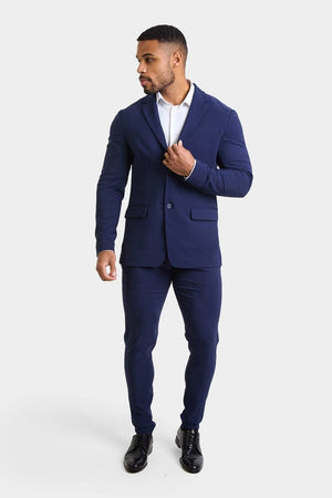 True Muscle Fit Tech Suit Jacket in Navy - TAILORED ATHLETE - ROW