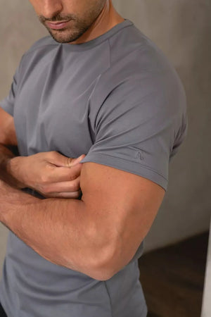 Mercerised Cotton T-Shirt in Graphite