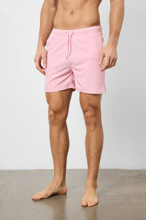 Plain Swim Short in Pale Pink - Longer Length - TAILORED ATHLETE - ROW