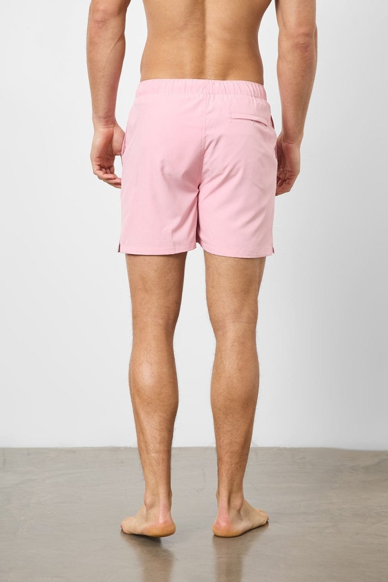 Plain Swim Short in Pale Pink - Longer Length - TAILORED ATHLETE - ROW
