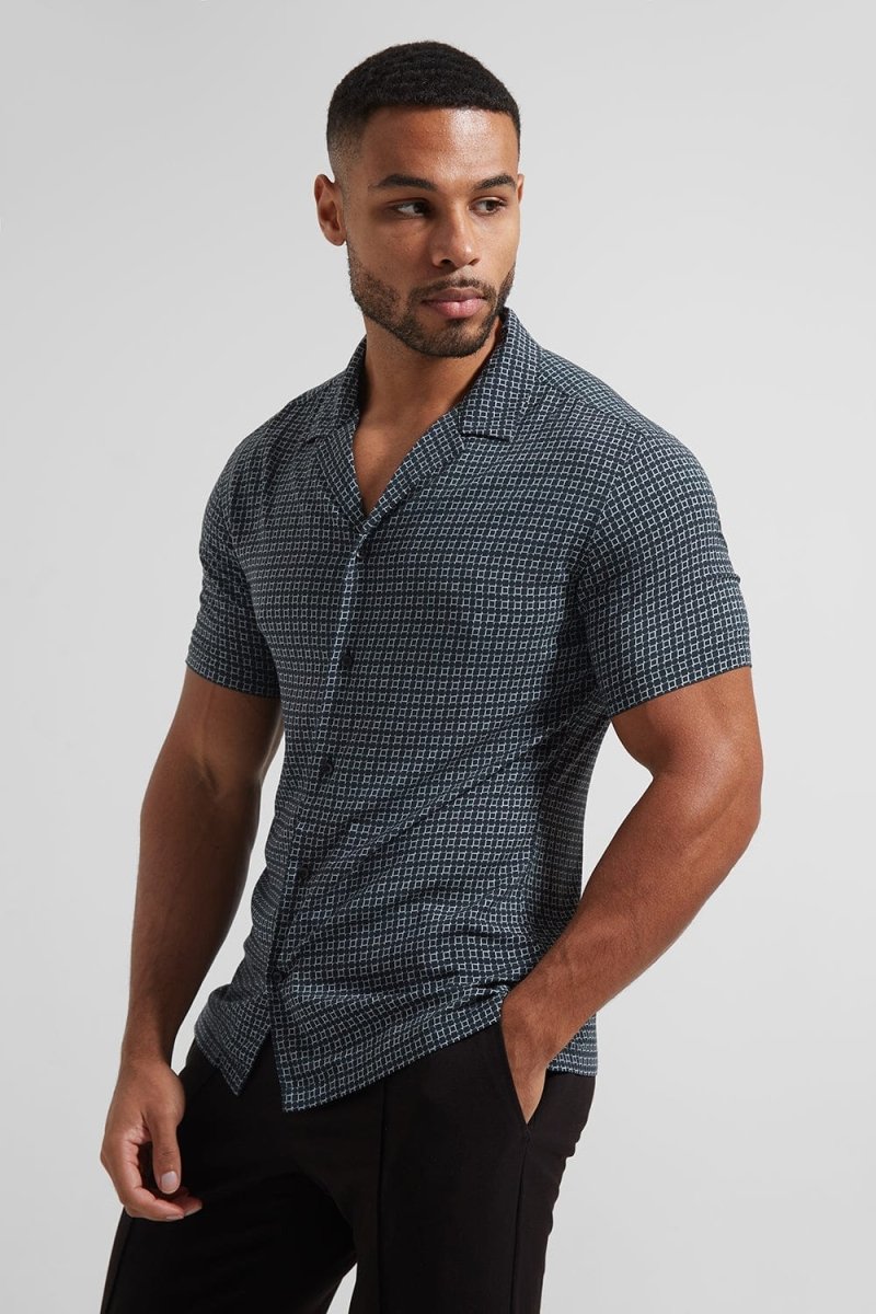 Shape Shift Printed Short Sleeve Shirt - TAILORED ATHLETE - ROW