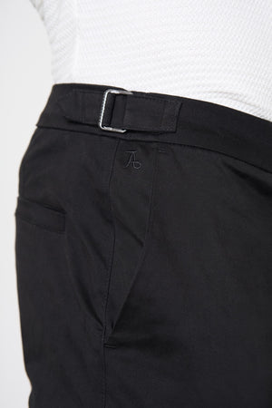 Smart Chino Side Adjuster Trousers in Black