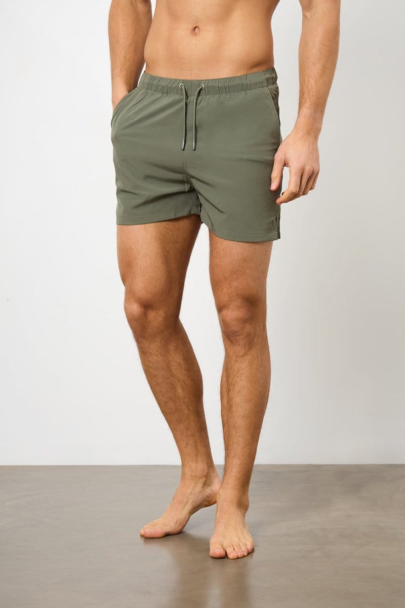 Plain Swim Short in Khaki - TAILORED ATHLETE - ROW