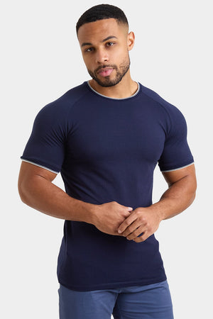 Tipped T-Shirt in Navy - TAILORED ATHLETE - ROW
