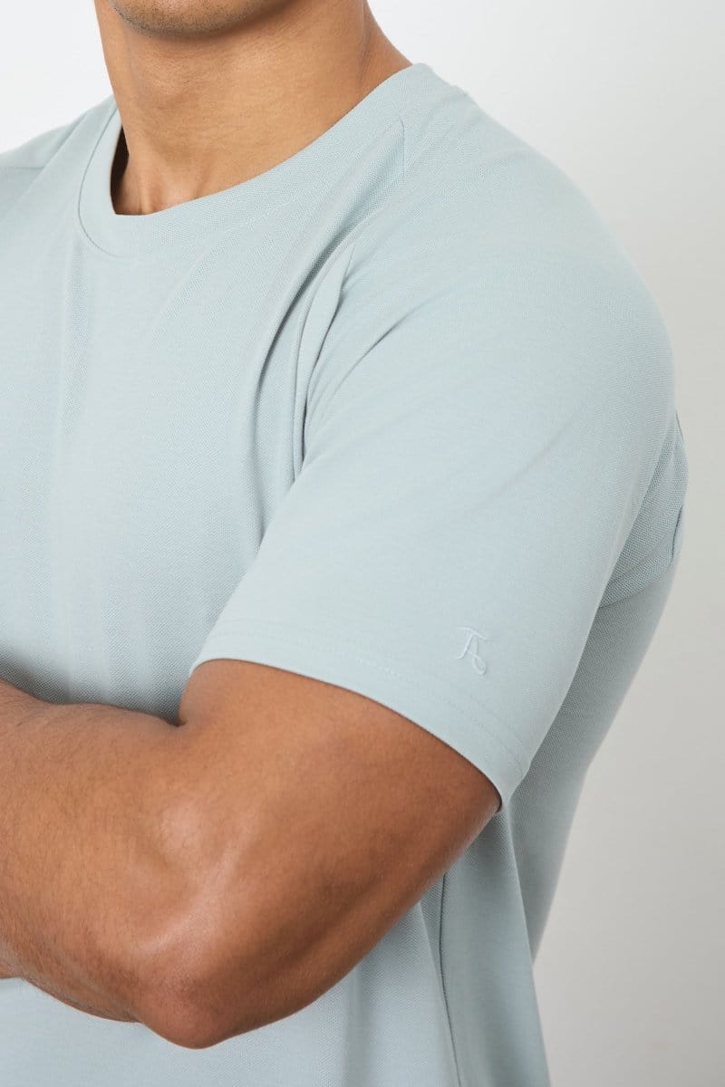 Textured Jersey T-Shirt in Sage - TAILORED ATHLETE - ROW