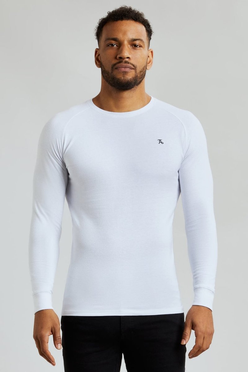 Pique T-Shirt (LS) In White - TAILORED ATHLETE - ROW