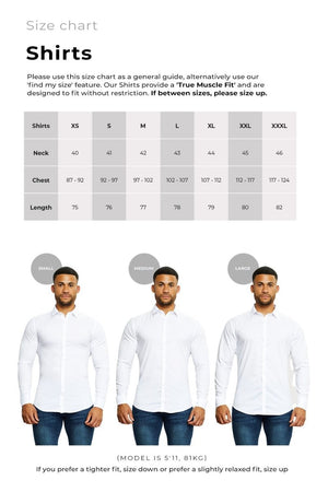 Muscle Fit Dress Shirt in Black - TAILORED ATHLETE - ROW