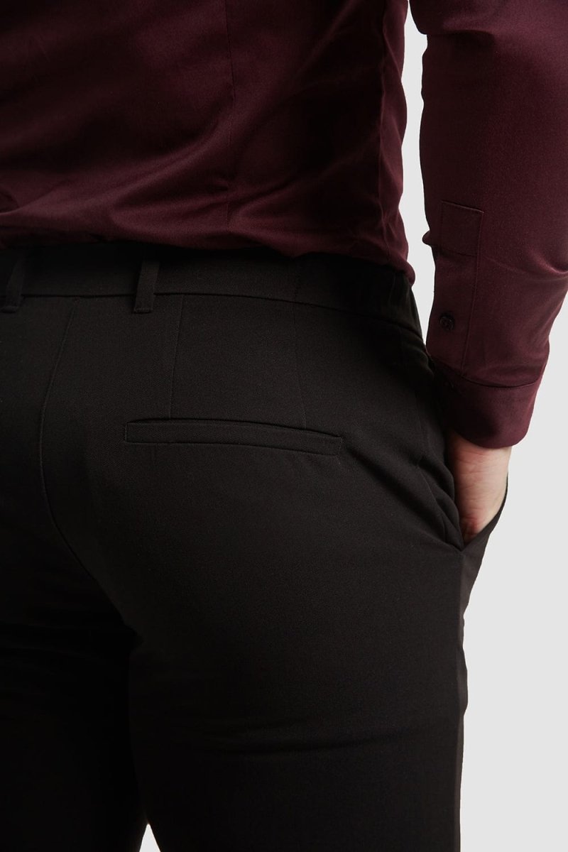 Muscle Fit Essential Trousers 2.0 in Black - TAILORED ATHLETE - ROW