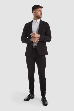 True Muscle Fit Suit Jacket in Black - TAILORED ATHLETE - ROW